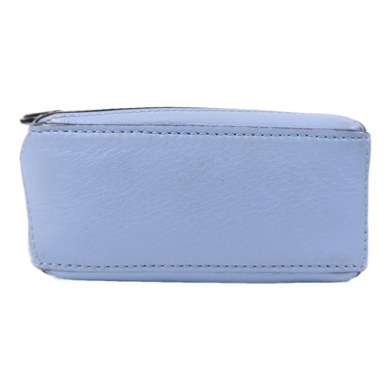 LOEWE 羊皮皮革Nano Puzzle銀扣鏈帶手挽肩背兩用袋-3