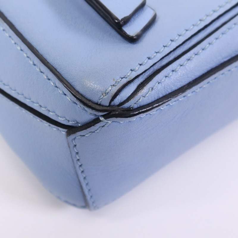 LOEWE 羊皮皮革Nano Puzzle銀扣鏈帶手挽肩背兩用袋-10