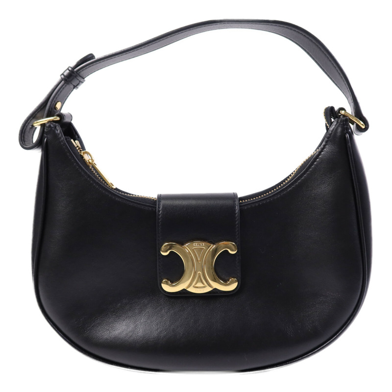 CELINE 牛皮皮革Ava Medium金扣肩背袋-0