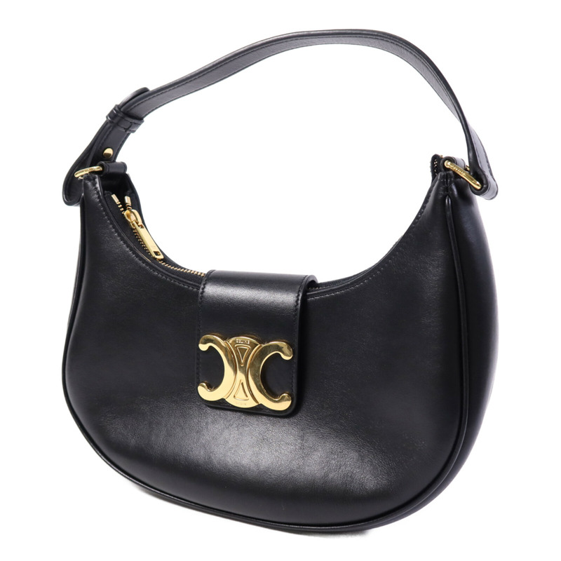 CELINE 牛皮皮革Ava Medium金扣肩背袋-1