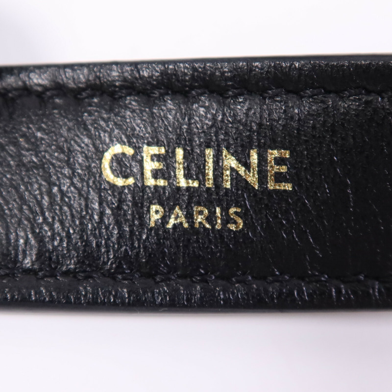 CELINE 牛皮皮革Ava Medium金扣肩背袋-6