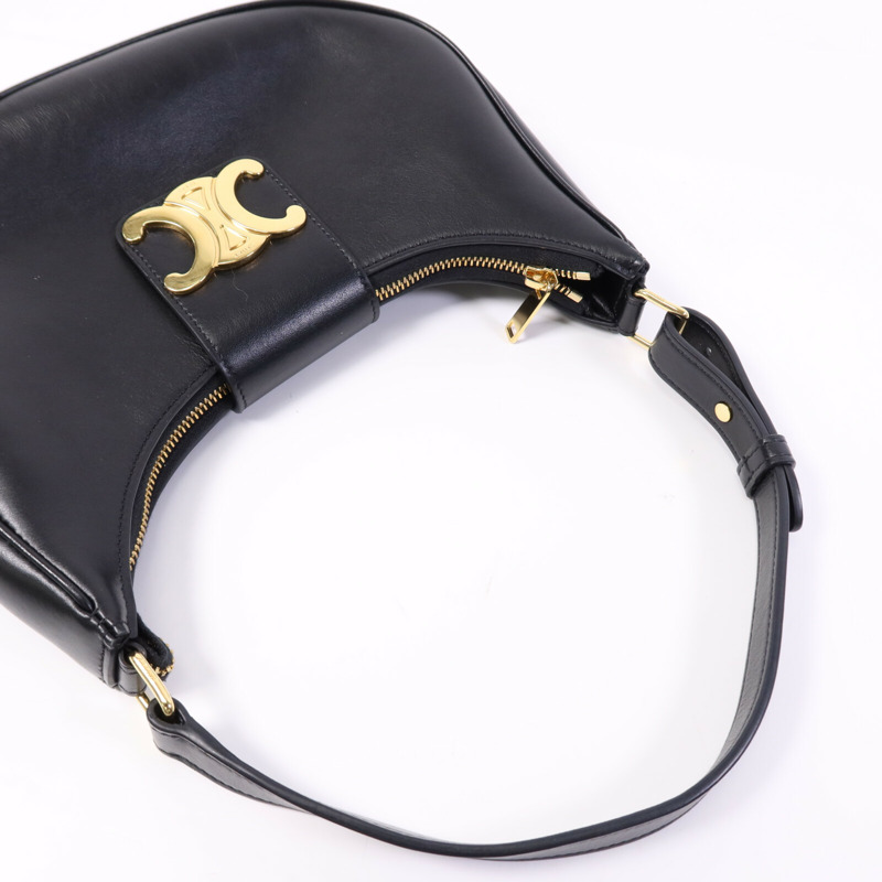 CELINE 牛皮皮革Ava Medium金扣肩背袋-7