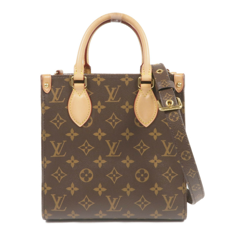 LOUIS VUITTON Monogram Sac Plat BB金扣手挽肩背兩用袋-0