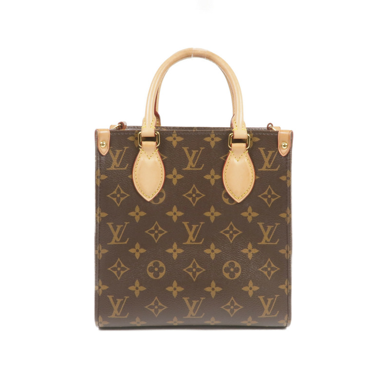 LOUIS VUITTON Monogram Sac Plat BB金扣手挽肩背兩用袋-1