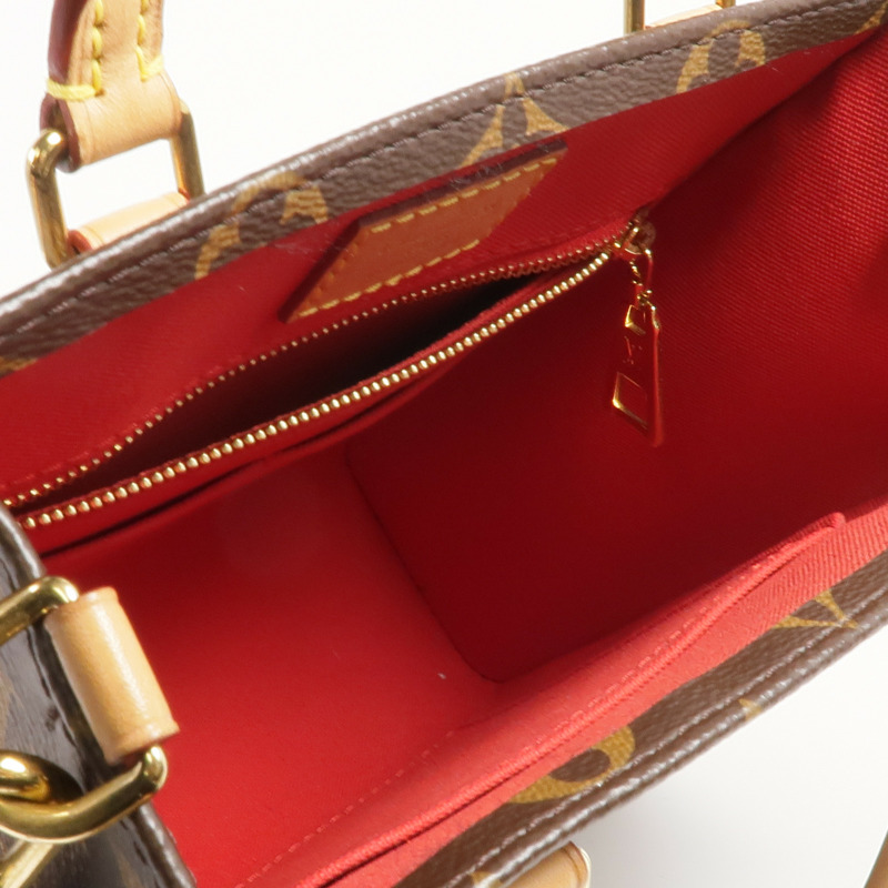 LOUIS VUITTON Monogram Sac Plat BB金扣手挽肩背兩用袋-9