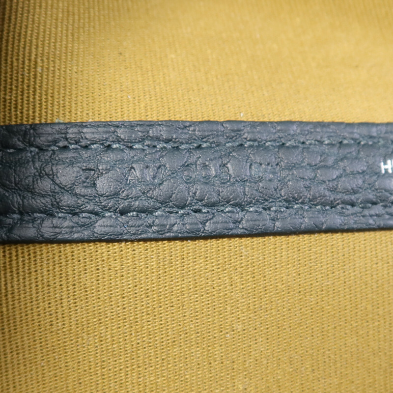 HERMES 帆布Garden Party TPM銀扣手挽袋Vert Cypres/Vert Olive-7