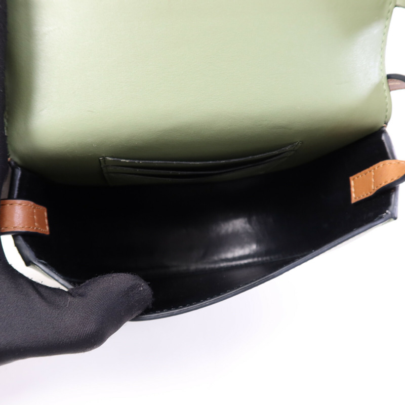 LOEWE 牛皮皮革Heel Duo Bag金扣肩背袋-4