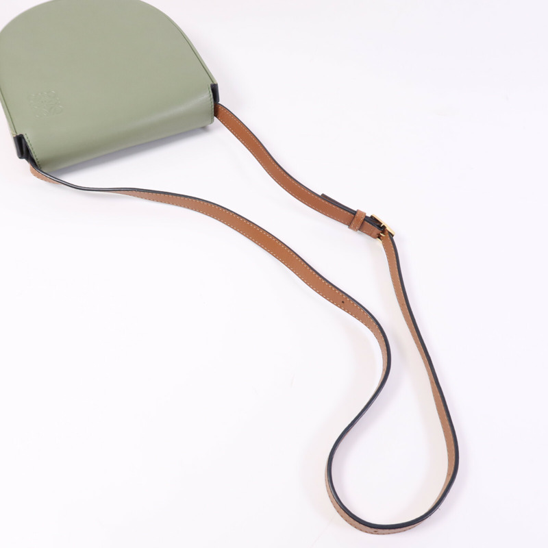 LOEWE 牛皮皮革Heel Duo Bag金扣肩背袋-7