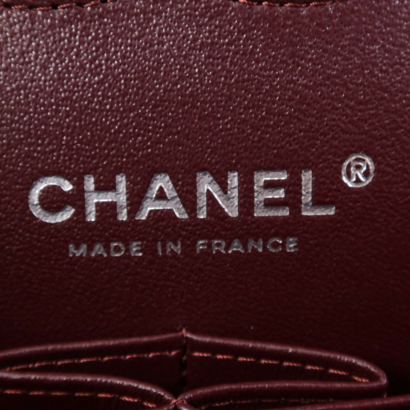 CHANEL 牛皮皮革Classic 25銀扣鏈帶肩背袋-5