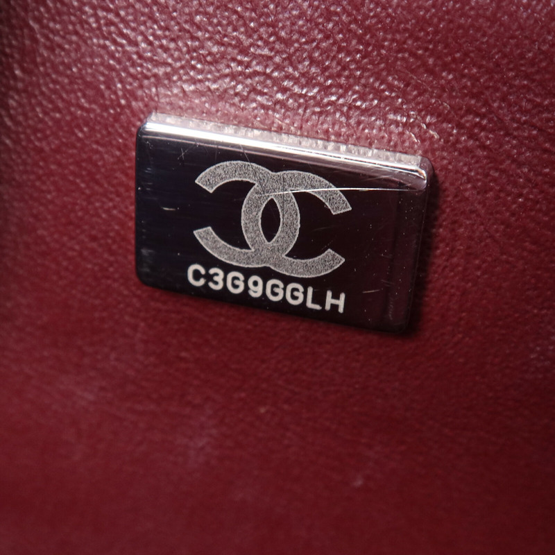 CHANEL 牛皮皮革Classic 25銀扣鏈帶肩背袋-6