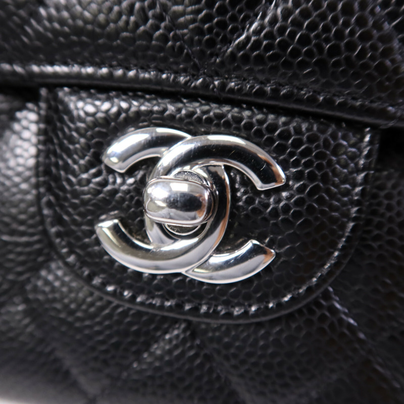 CHANEL 牛皮皮革Classic 25銀扣鏈帶肩背袋-7
