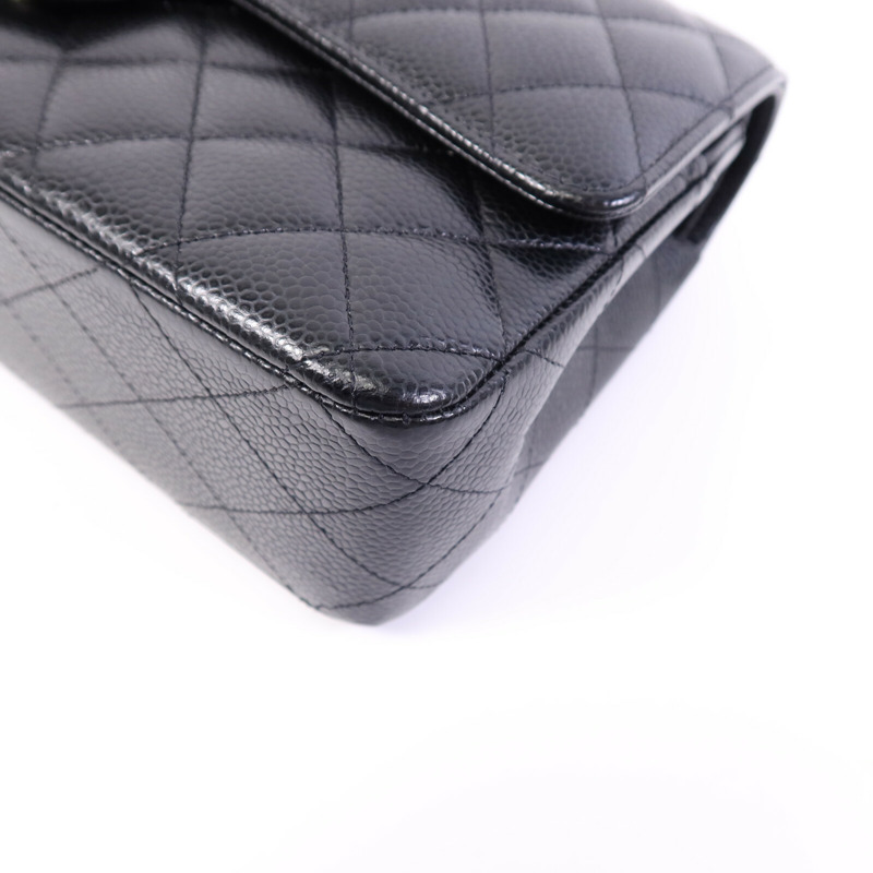 CHANEL 牛皮皮革Classic 25銀扣鏈帶肩背袋-10