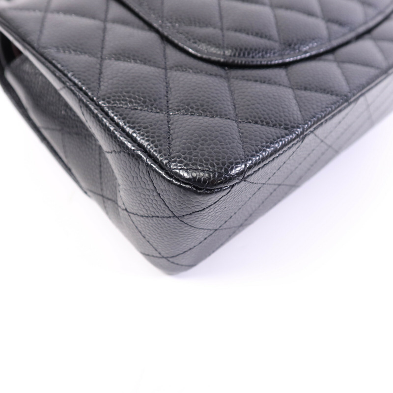 CHANEL 牛皮皮革Classic 25銀扣鏈帶肩背袋-13