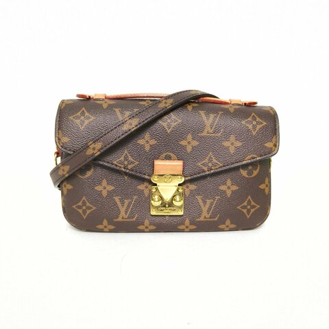 LOUIS VUITTON MetisPochetteEastWest橫版郵差包老花PVC金扣晶片肩背包