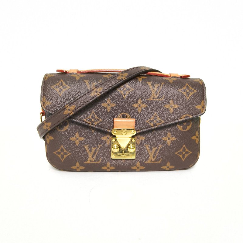 LOUIS VUITTON MetisPochetteEastWest橫版郵差包老花PVC金扣晶片肩背包-0