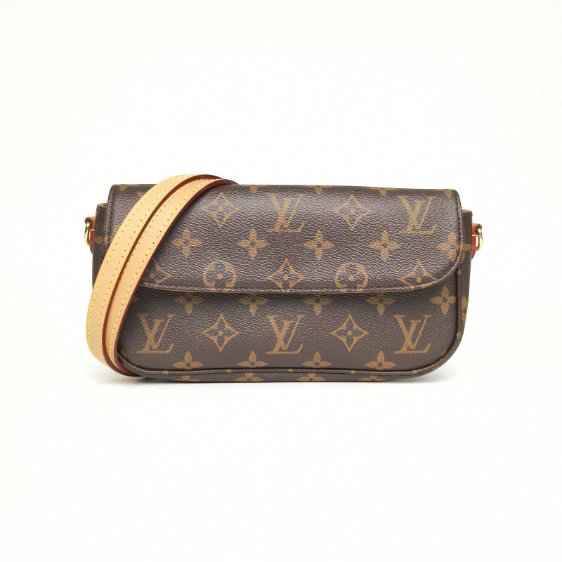 LOUIS VUITTON IVY鏈條腋下包老花PVC金扣晶片肩背包-0