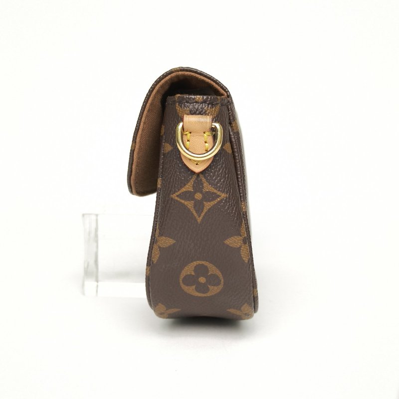 LOUIS VUITTON IVY鏈條腋下包老花PVC金扣晶片肩背包-3