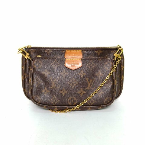 LOUIS VUITTON MultiPochetteAccessoires五合一粉肩帶老花PVC2021肩背包