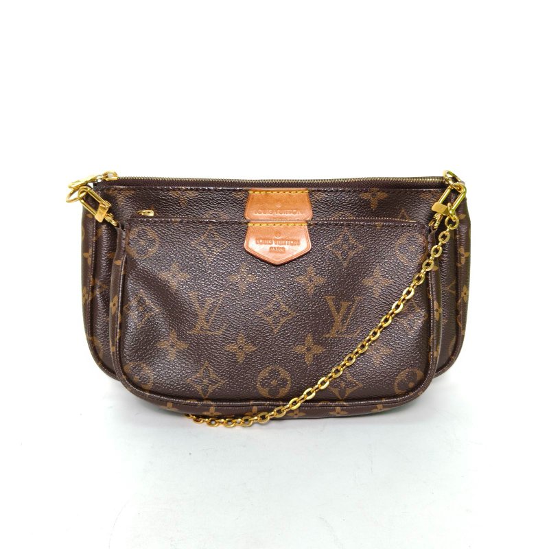 LOUIS VUITTON MultiPochetteAccessoires五合一粉肩帶老花PVC2021肩背包-0