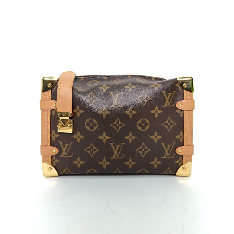 LOUIS VUITTON SideTrunk軟盒子包大號24老花PVC晶片肩背包-0