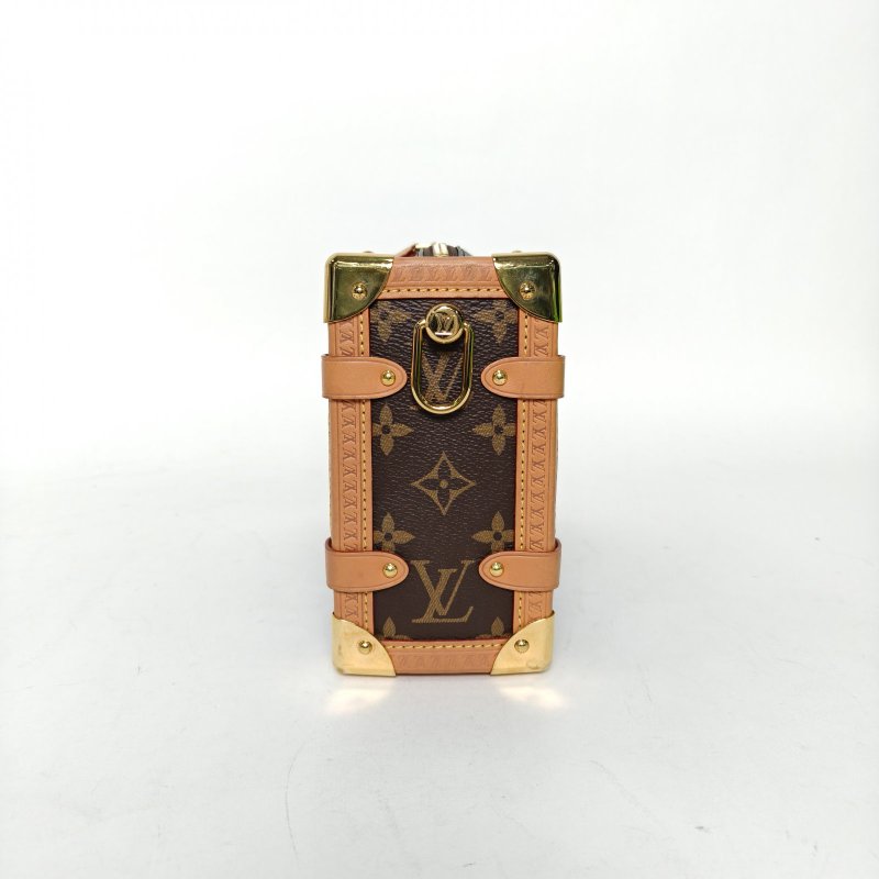 LOUIS VUITTON SideTrunk軟盒子包大號24老花PVC晶片肩背包-1