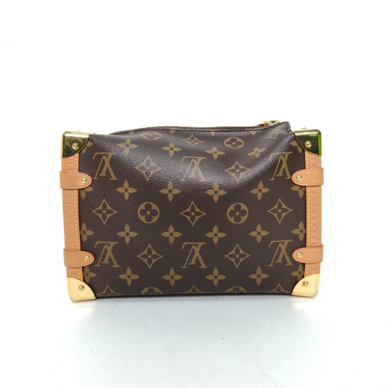 LOUIS VUITTON SideTrunk軟盒子包大號24老花PVC晶片肩背包-2