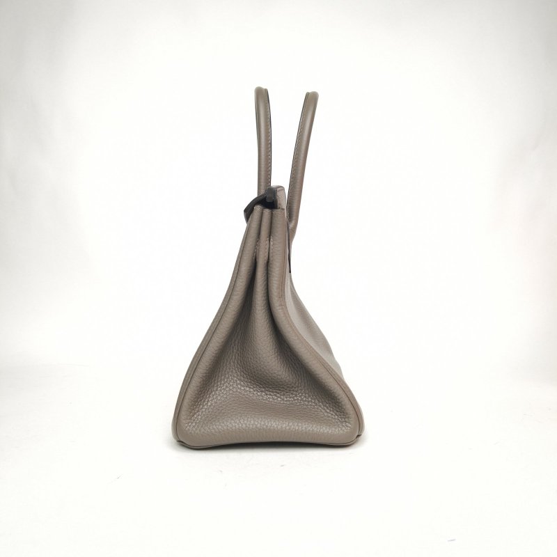 HERMES Birkin3018大象灰Togo皮X刻銀扣肩背包-1