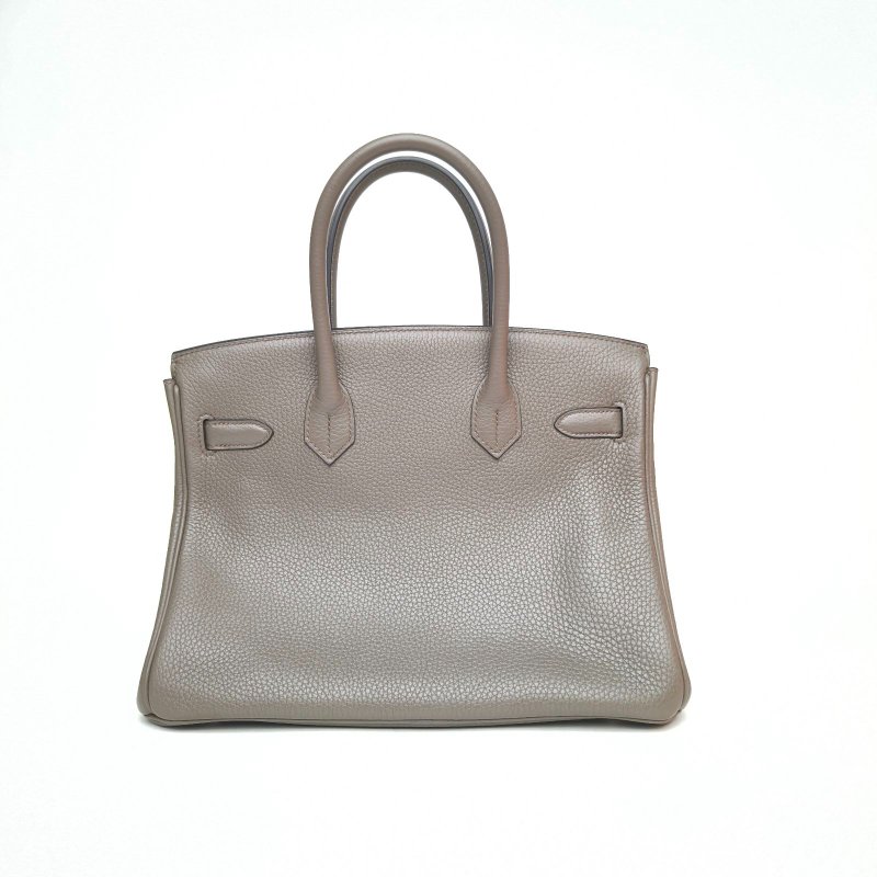 HERMES Birkin3018大象灰Togo皮X刻銀扣肩背包-2