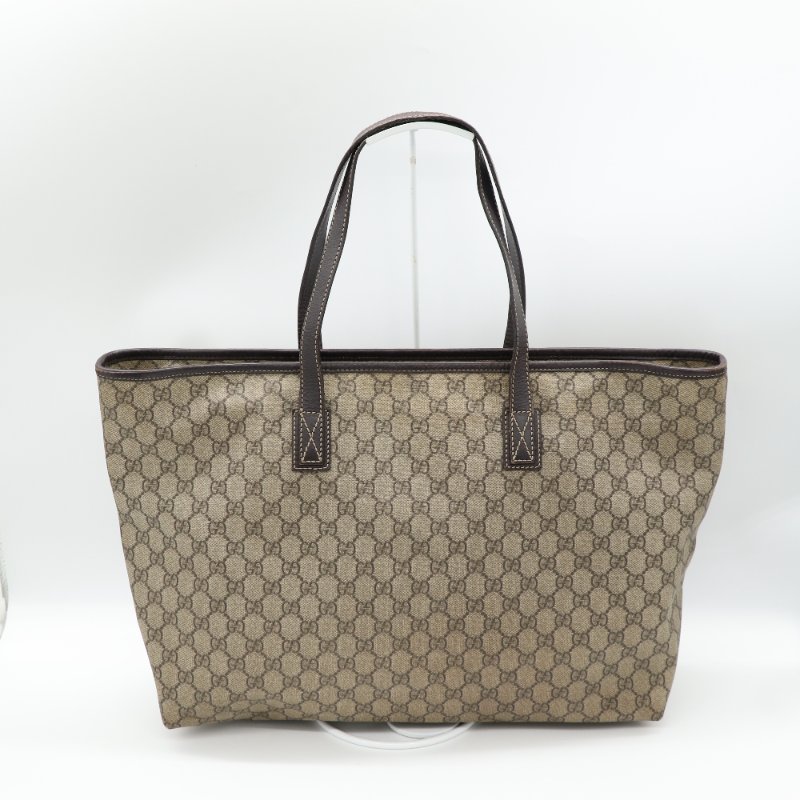 Gucci 古馳 GG Supreme 米白棕色 帆布 托特包-2