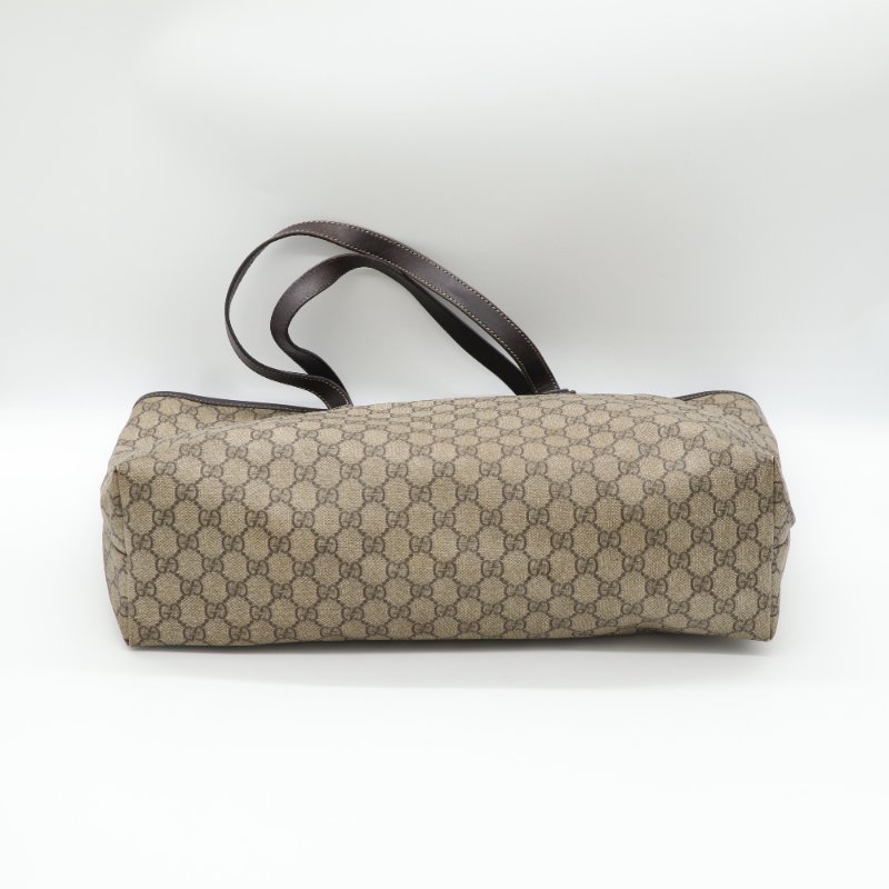 Gucci 古馳 GG Supreme 米白棕色 帆布 托特包-3