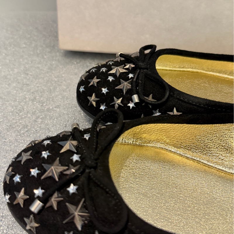 JIMMY CHOO 星形鉚釘平底芭蕾舞鞋 （黑-37）-5