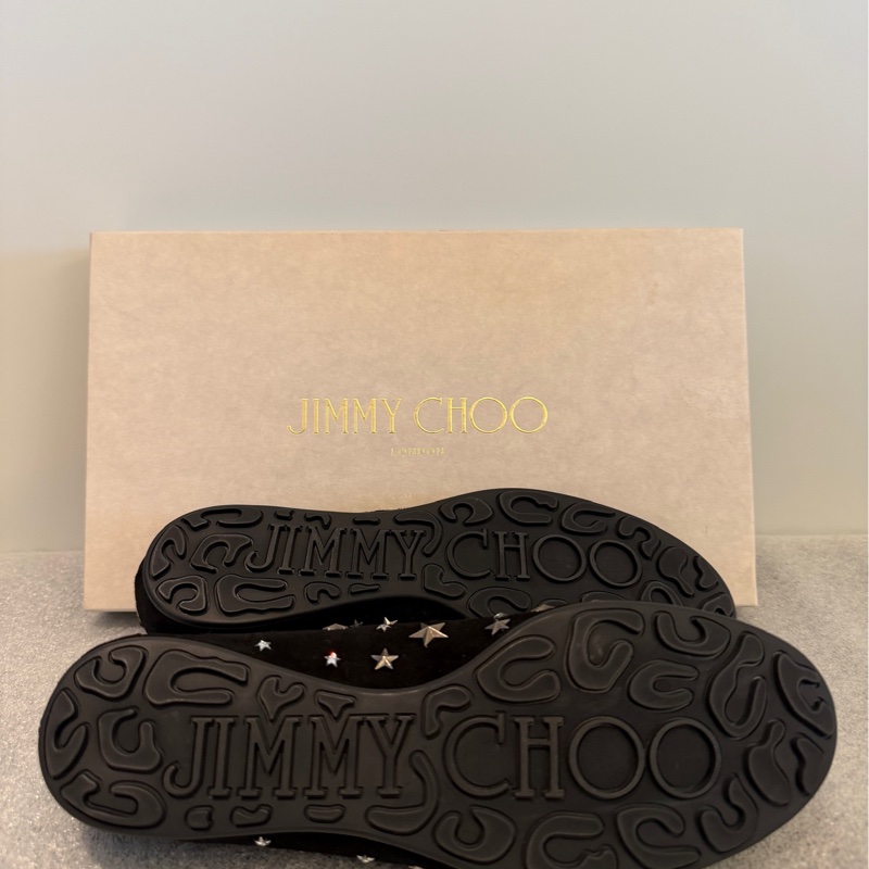 JIMMY CHOO 星形鉚釘平底芭蕾舞鞋 （黑-37）-7