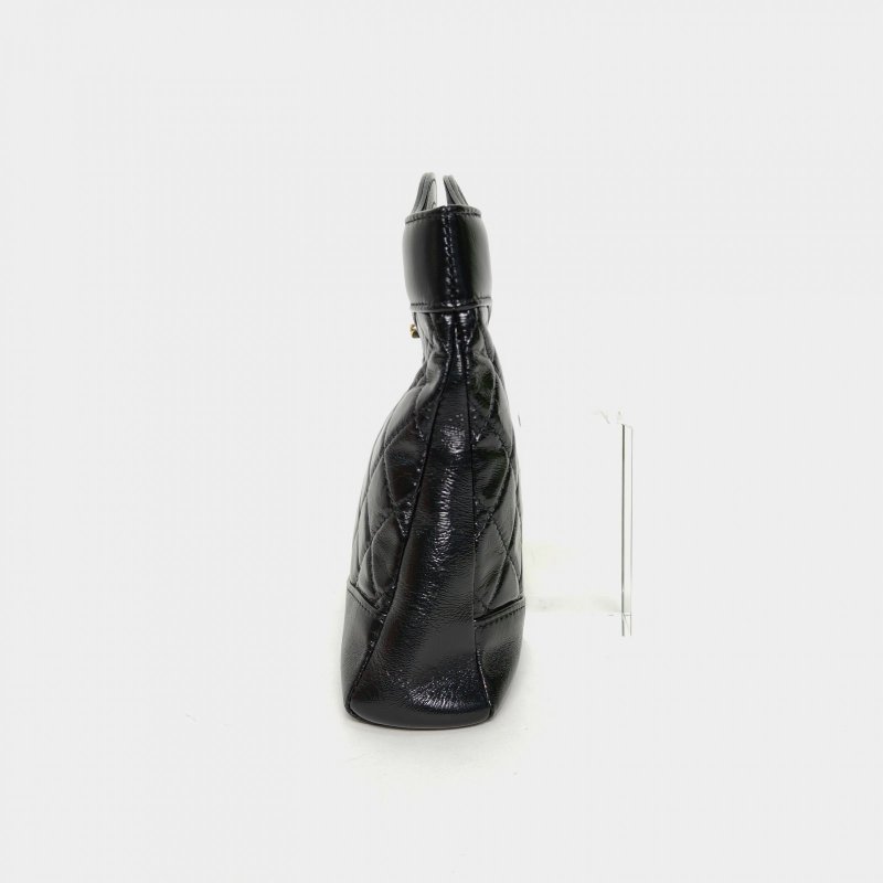 CHANEL 31Bag24B/23*22黑色羊皮晶片開金扣肩背包-3