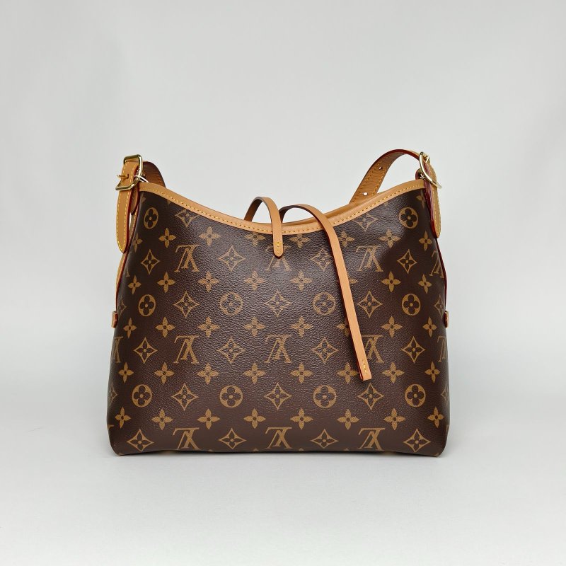 LOUIS VUITTON CARRYALL小號29配子袋老花PVC金扣晶片肩背包-2
