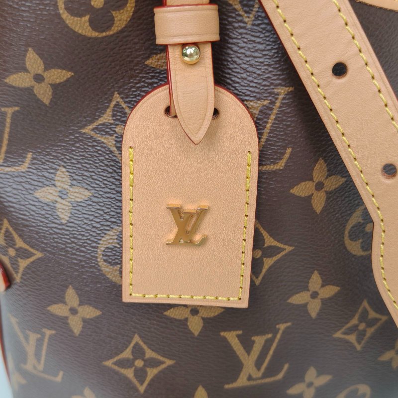 LOUIS VUITTON CARRYALL小號29配子袋老花PVC金扣晶片肩背包-4