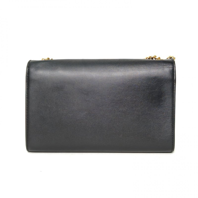 SAINT LAURENT KATE中號24光面流蘇黑色牛皮金扣肩背包-2