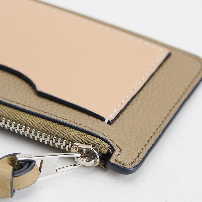 二手Loewe 拉鍊卡包/酪梨綠-4