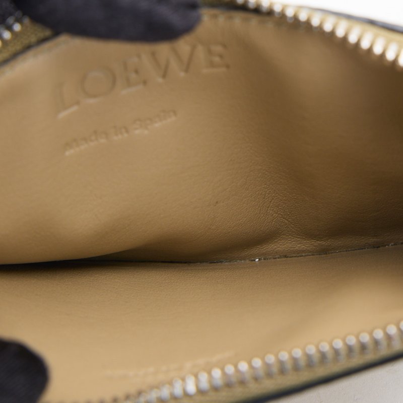 二手Loewe 拉鍊卡包/酪梨綠-14