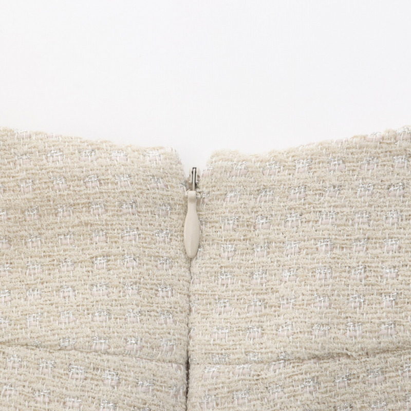 香奈兒 (CHANEL) 斜紋軟呢珍珠套裝 P17766V09979 羊毛/尼龍/腈綸/人造絲 米色 二手 女士-6