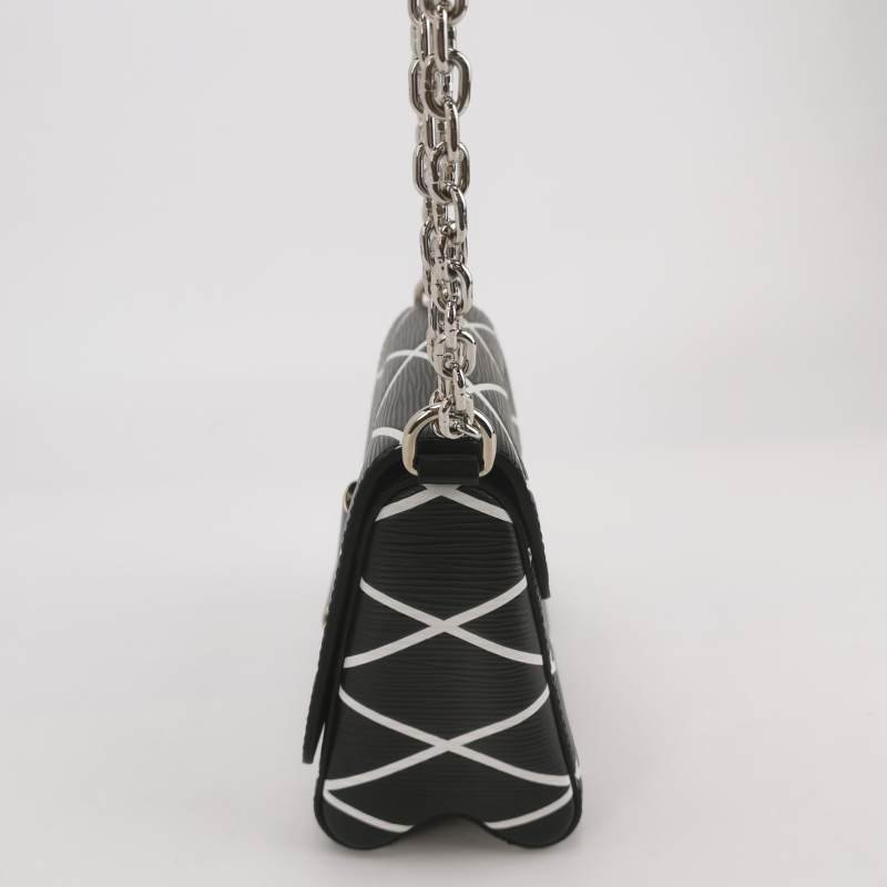 Louis Vuitton(LV)Twist小號牛皮拼色網格LV旋轉鎖扣單肩包-2