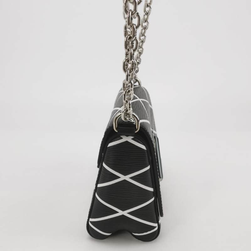 Louis Vuitton(LV)Twist小號牛皮拼色網格LV旋轉鎖扣單肩包-3