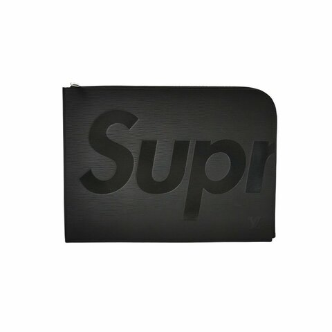Louis Vuitton(LV)Supreme聯名款Pochette Jour牛皮字母Logo手拿包