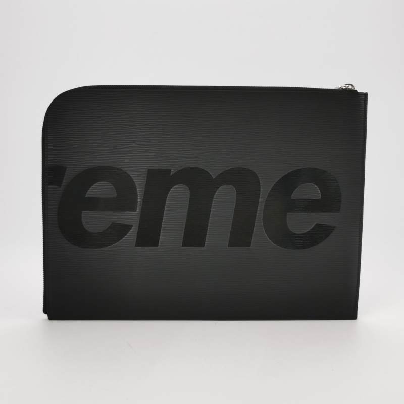 Louis Vuitton(LV)Supreme聯名款Pochette Jour牛皮字母Logo手拿包-3