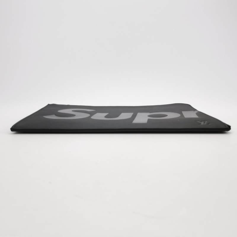 Louis Vuitton(LV)Supreme聯名款Pochette Jour牛皮字母Logo手拿包-4