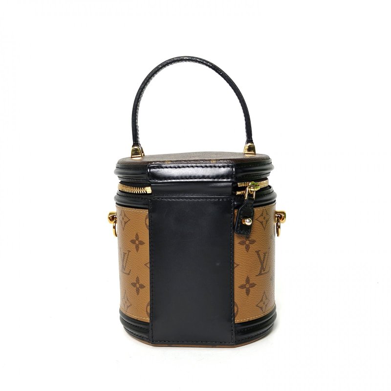 LOUIS VUITTON CANNES圓桶包拼色PVC2019老花肩背包-2