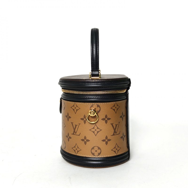 LOUIS VUITTON CANNES圓桶包拼色PVC2019老花肩背包-3
