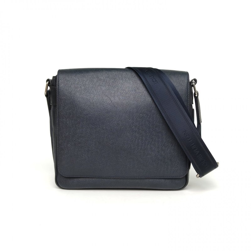 LOUIS VUITTON 墨藍色牛皮2013LV斜挎包男士肩背包-0