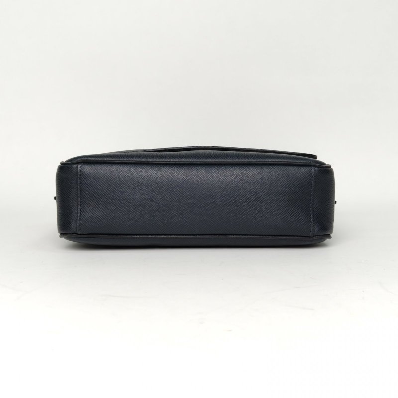 LOUIS VUITTON 墨藍色牛皮2013LV斜挎包男士肩背包-4