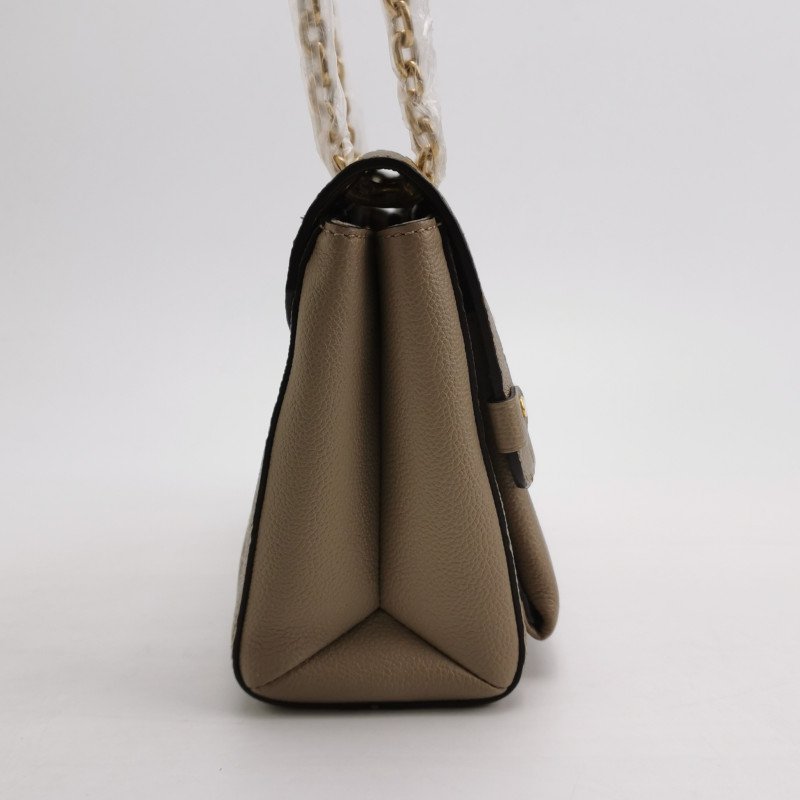 Louis Vuitton(LV)Vavin小號牛皮純色老花壓紋鎖扣單肩包芯片款-3