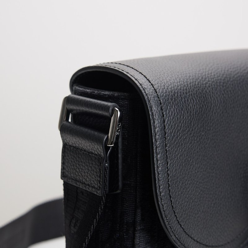 二手DIOR saddle 小號馬鞍郵差包/黑老花-4